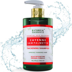BOTANICAL HAIR GROWTH LAB pour-and-lather action highlighting easy cleansing.
