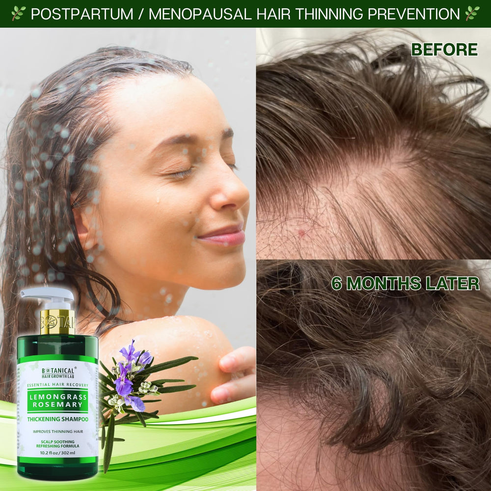 Botanical oils and rosemary boost nourishment in BOTANICAL HAIR GROWTH LAB shampoo.