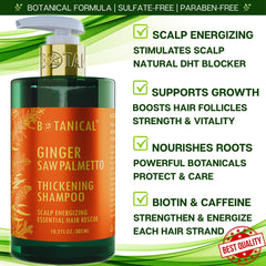 BOTANICAL HAIR GROWTH LAB saw-palmetto-essence highlights growth-supporting botanical blend