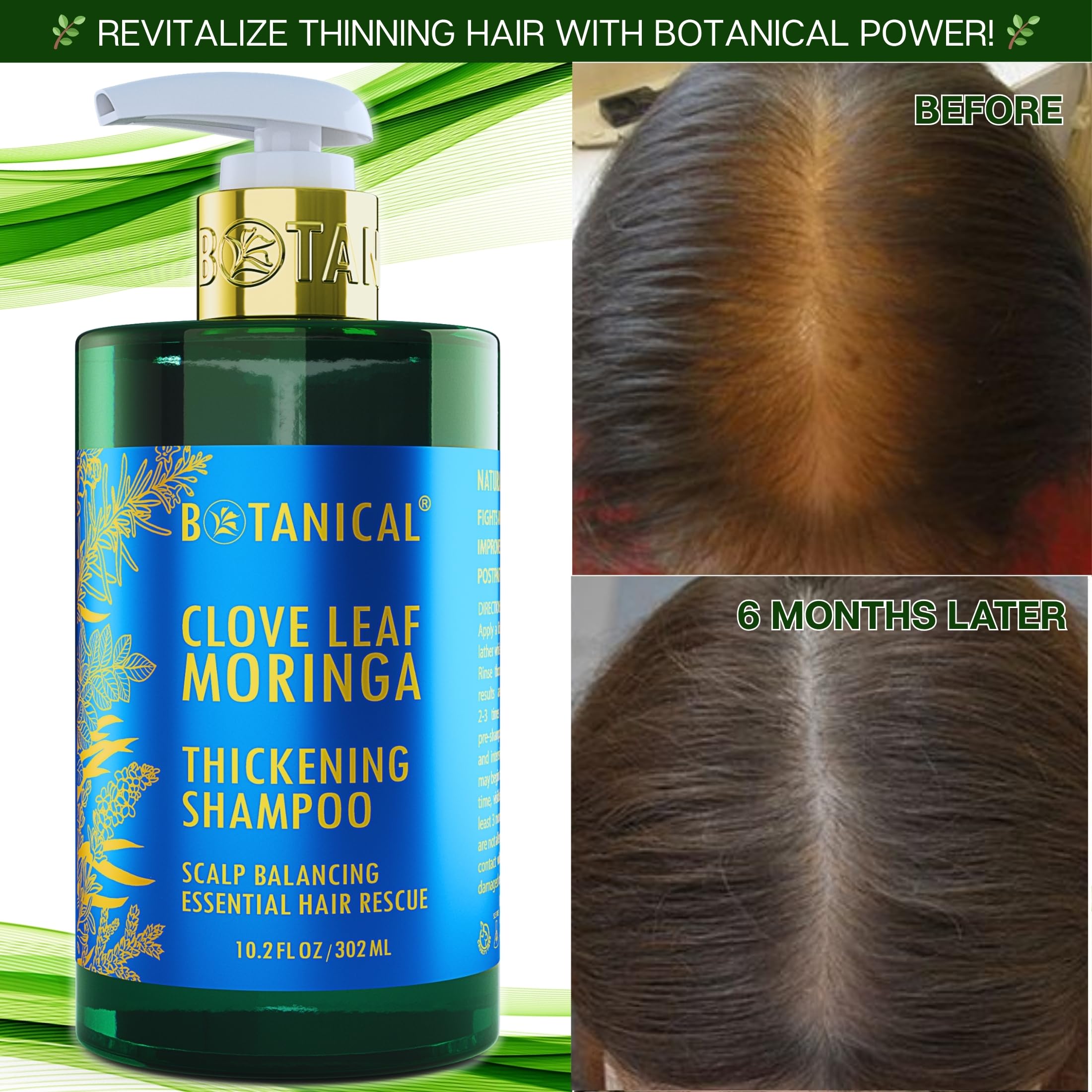 Botanical Hair Growth Lab Warm spice scent image conveys clove, tangerine and cassia notes.