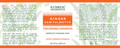 botanical hair growth lab bottle with ingredients list highlighting clean botanicals.