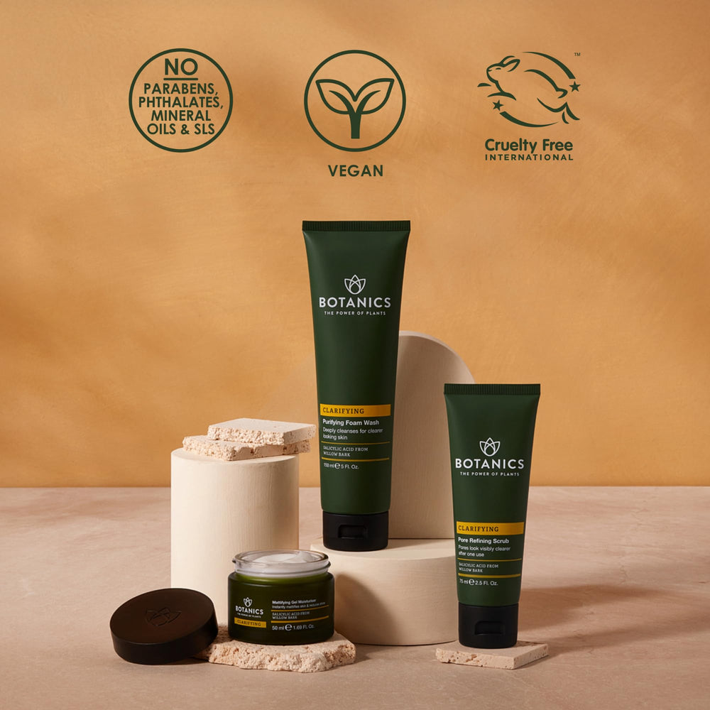 Botanics Clarifying Gel Moisturizer vegan and cruelty-free daily care.