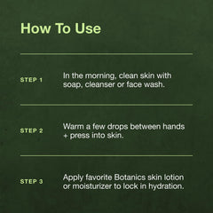 Botanics facial oil for men with a facial roller for a spa-like routine