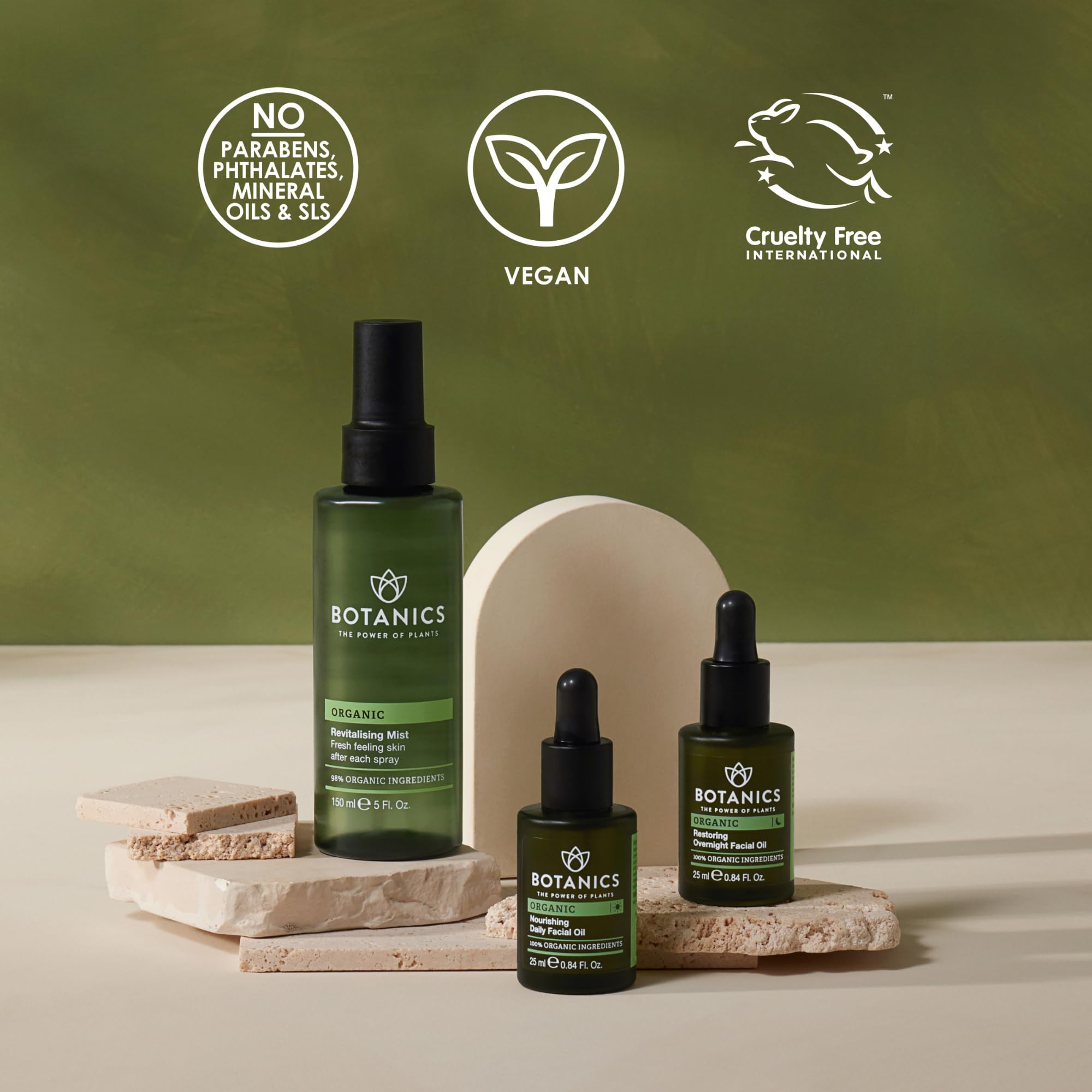 Botanics Hydrating Face Mist vegan-cruelty-free icons reflect ethical skincare values.