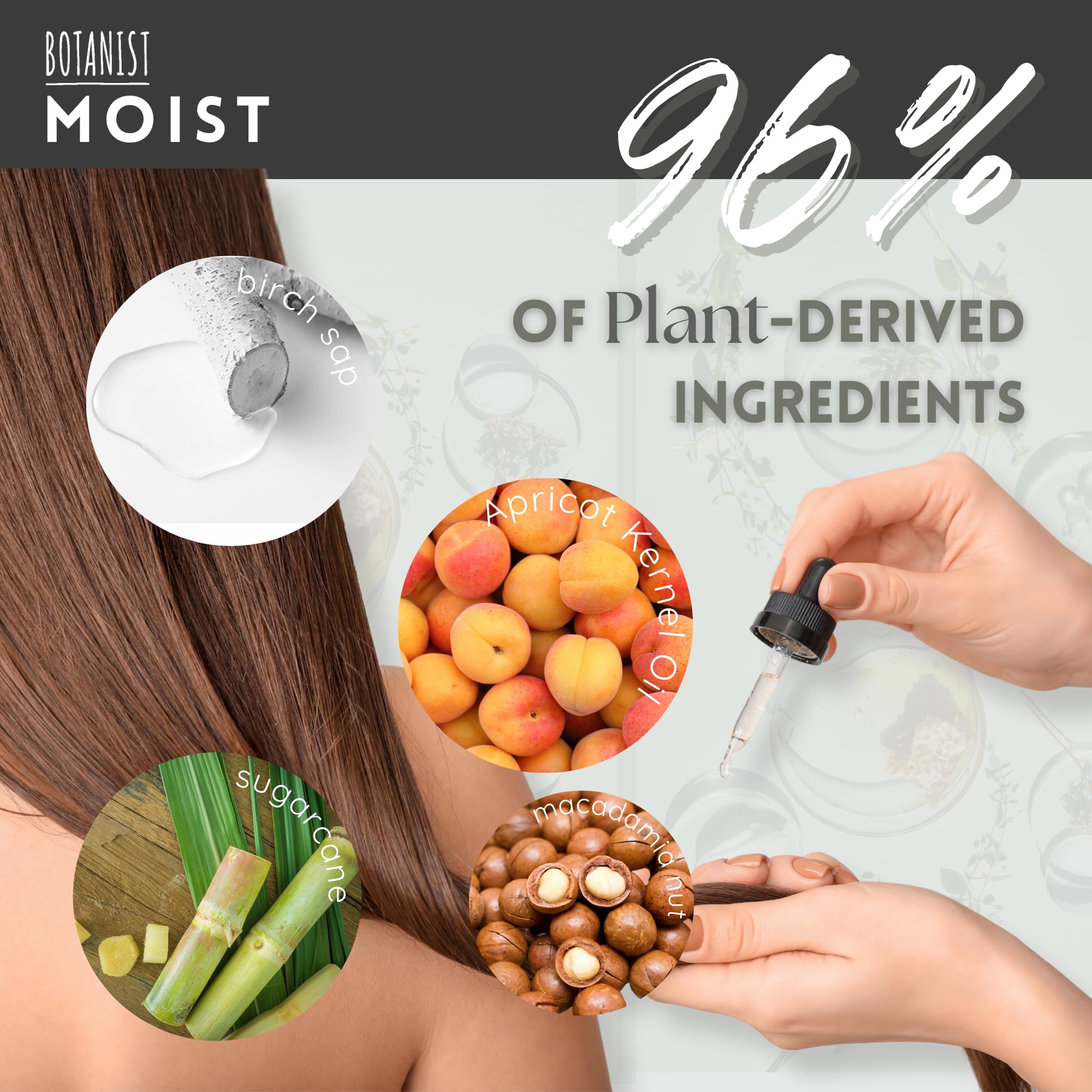 Botanist Argan Oil Shampoo bottle provides hydrating cleanse with argan-based nourishment.