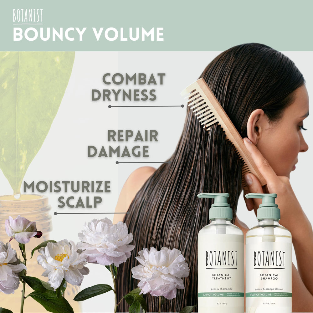 Botanist Keratin shine close-up reveals smooth, lustrous strands.