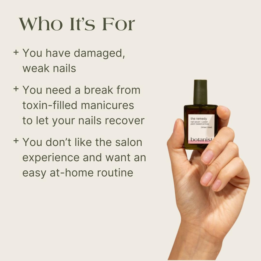 Botanist Nails The Remedy rose ingredient squalene highlights nourishing actives