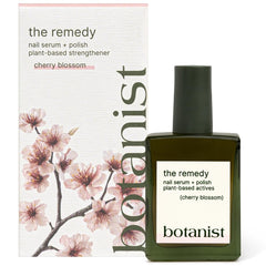 Botanist The Remedy bottle with peachy-pink gloss for damaged nails.