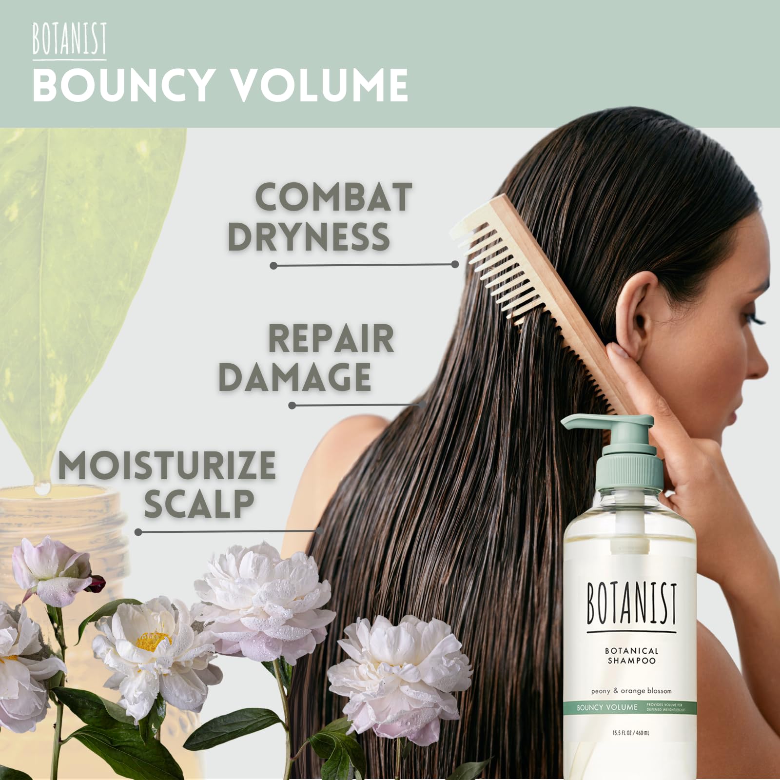 Label shows ceramides and macadamia oil for nourishing care