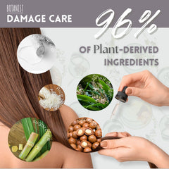 Botanist Organic Shampoo lather focus: creamy cleanse for dry, damaged hair.