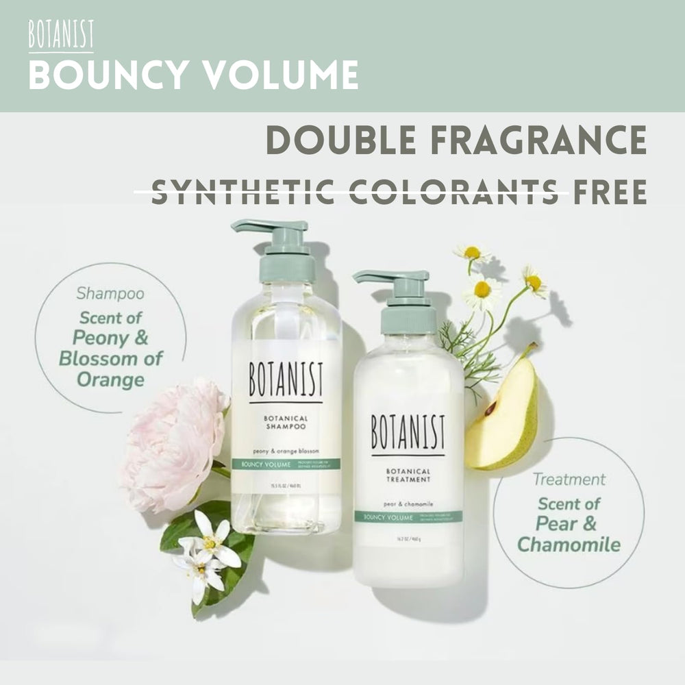 Silicone-free formula badge on Botanist shampoo bottle for gentle cleansing