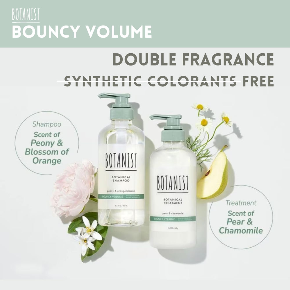 Botanist Volume-boost hair shot demonstrates lightweight lift and fullness.
