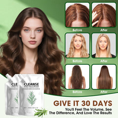 Botou Rosemary Amino Acid Shampoo in use, showing easy wash and rinse.
