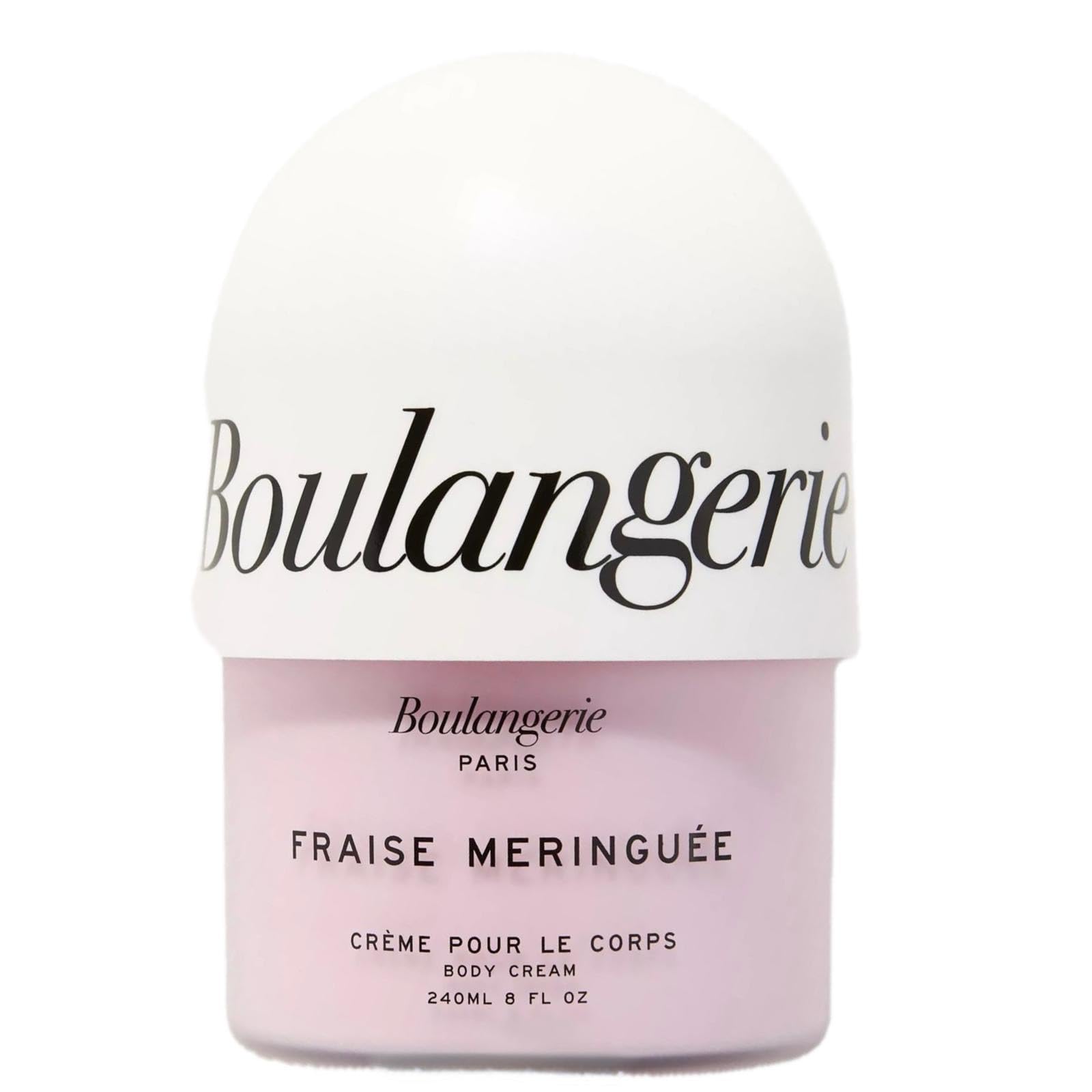 Boulangerie Paris Fraise Meringuée packaging showcases Parisian elegance for daily pampering.