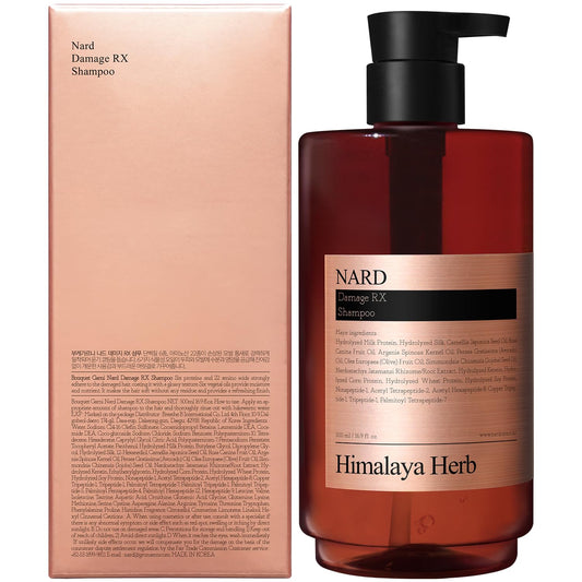 Bouquet Garni NARD RX Shampoo ingredient closeup highlighting amino acids and oils for nourishment.