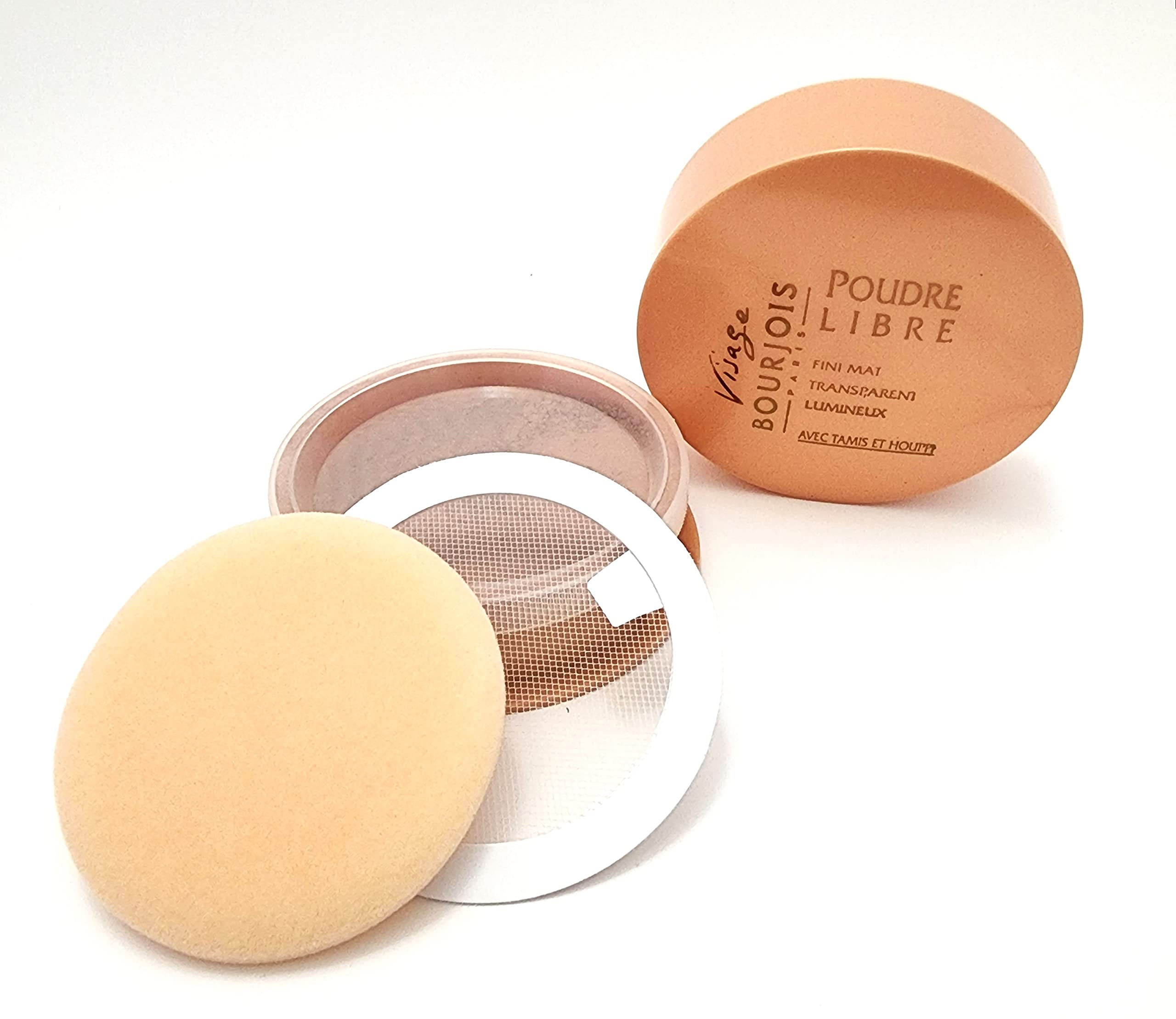 Bourjois loose face powder 45 Miel Sauvage in warm honey shade for matte finish and daily use