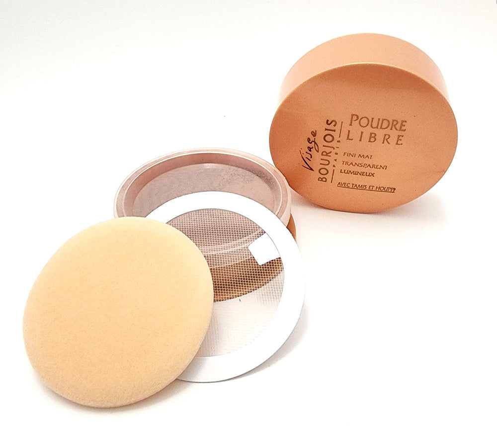 Bourjois loose face powder 45 Miel Sauvage in warm honey shade for matte finish and daily use