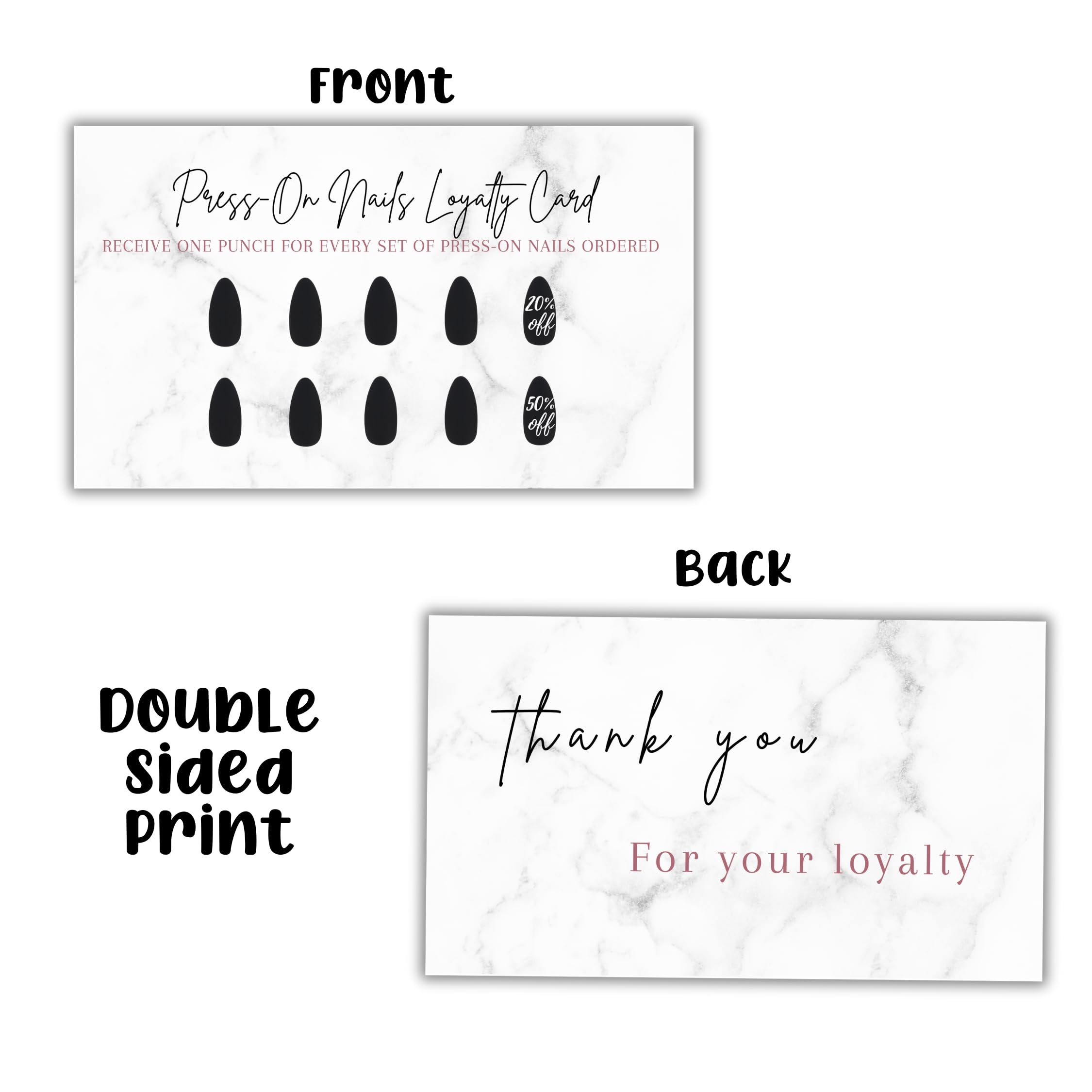 Boutique Marketing LLC marble look instruction card preserves clear DIY guidance