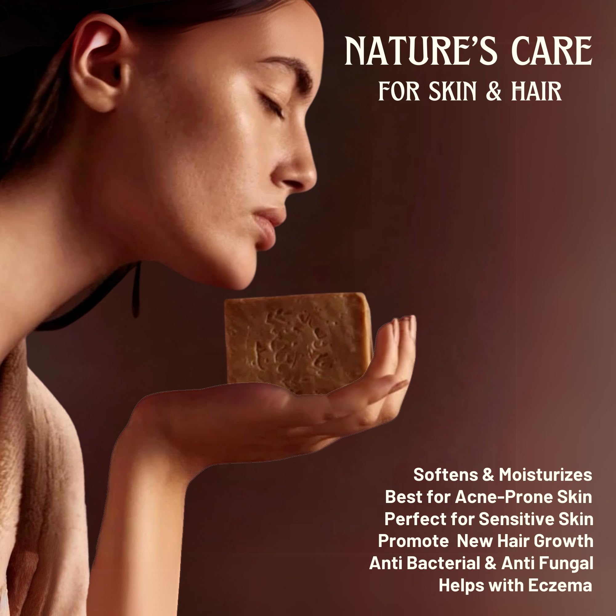 BOX 4 BODY Aleppo soap bar lather action, creamy bubbles on damp skin