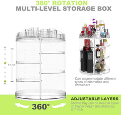 Boxalls makeup organizer 360 rotation for quick access to daily essentials
