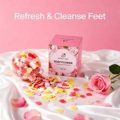 BPRETTIER fragrant soap flowers elevate pedicure with a subtle, inviting scent.