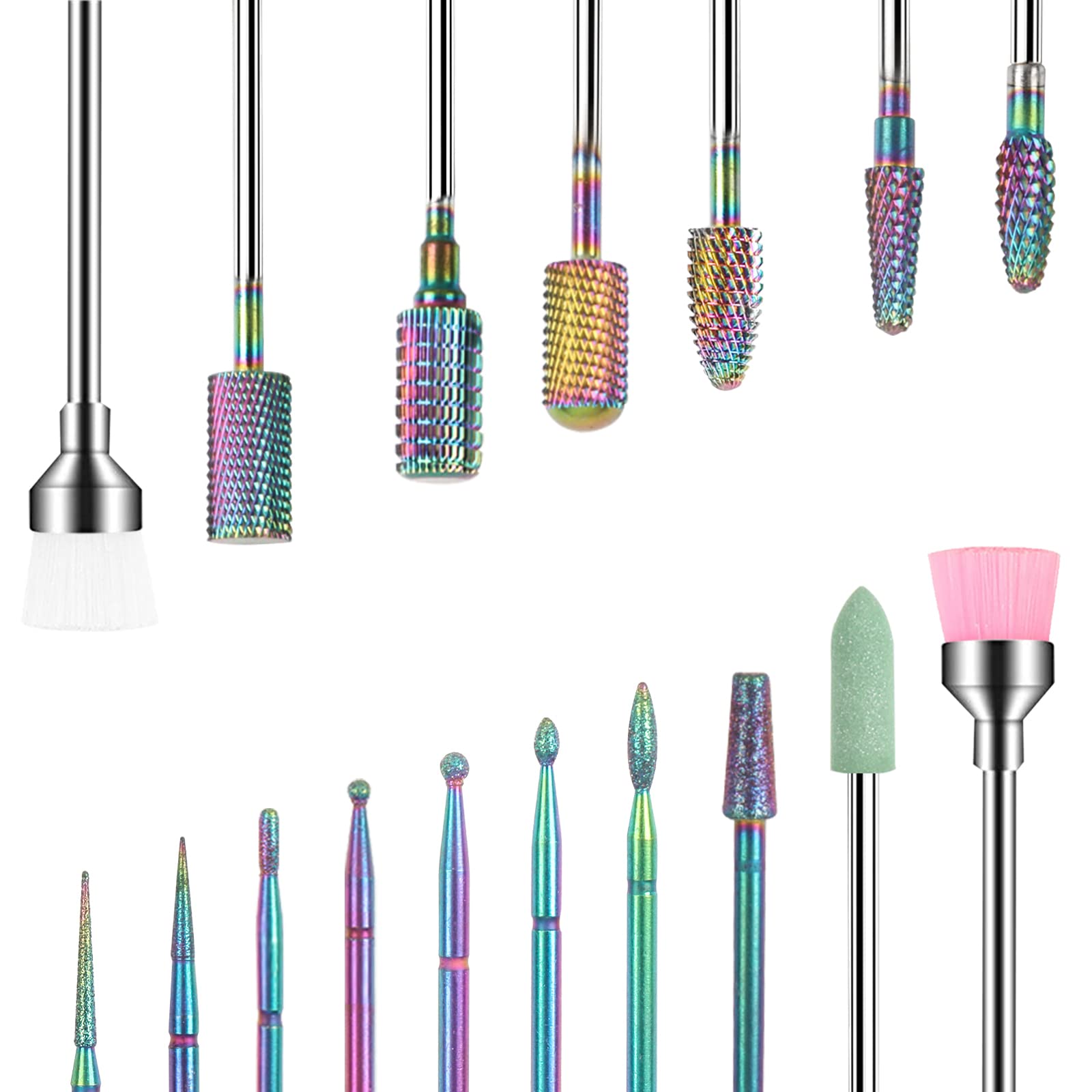 BQAN nail drill bits 17-piece set for versatile reshaping and finishing nails