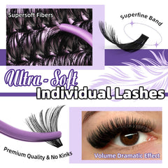 B&Qaugen D curl lashes for dramatic lift while staying natural