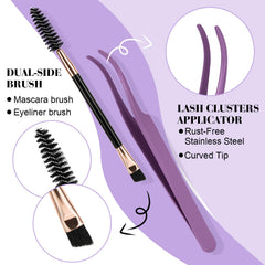B&Qaugen DIY lash tweezers enable precise placement and tidy application
