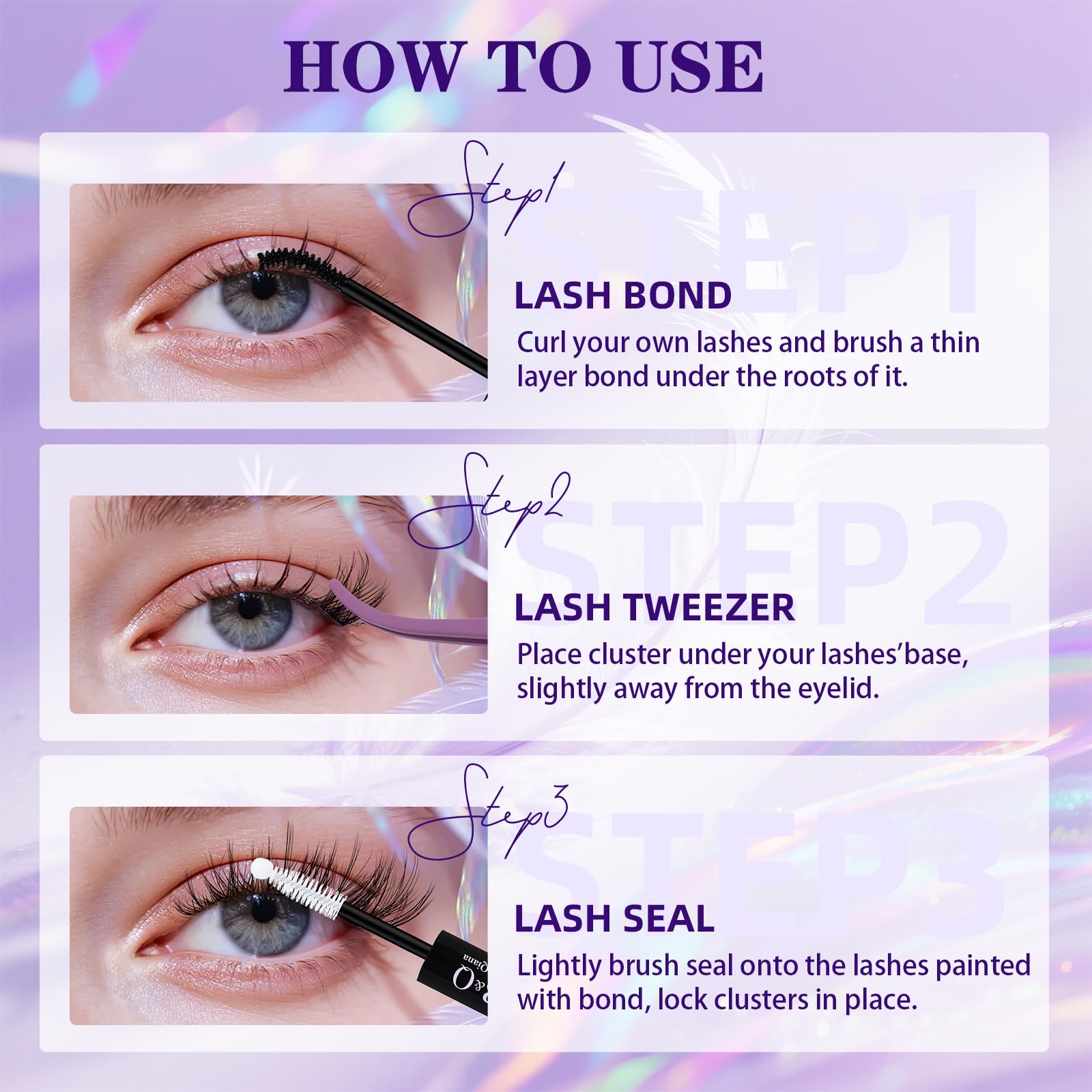 B&Qaugen lash brush helps separate and blend clusters for a polished finish.