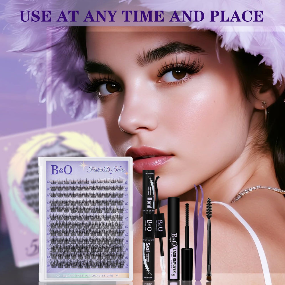 B&Qaugen Feath5D mixes lengths from 8–18 mm for natural or dramatic styles.