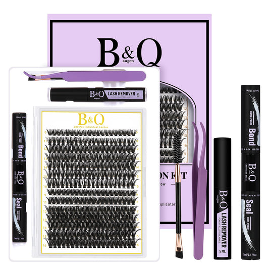 B&Qaugen lash clusters tray 280pcs for DIY eyelash extensions at home.