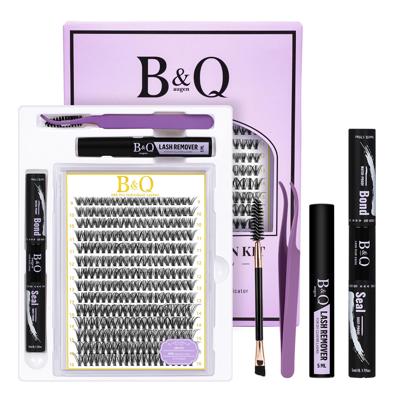 B&Qaugen lash clusters tray for easy at home application with quick results