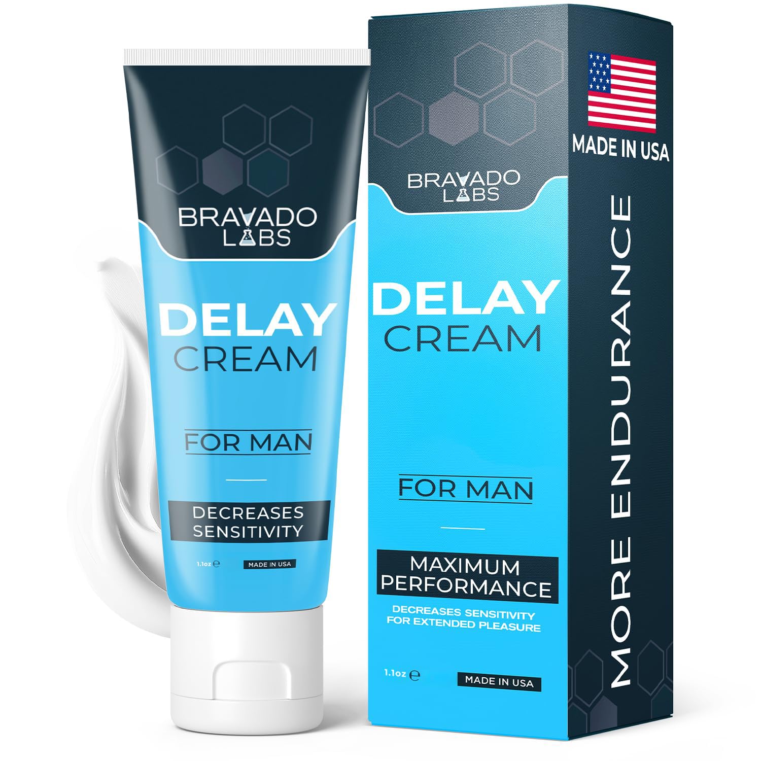 Bravado Labs Endurance Cream bottle being poured for fast-absorbing skin support