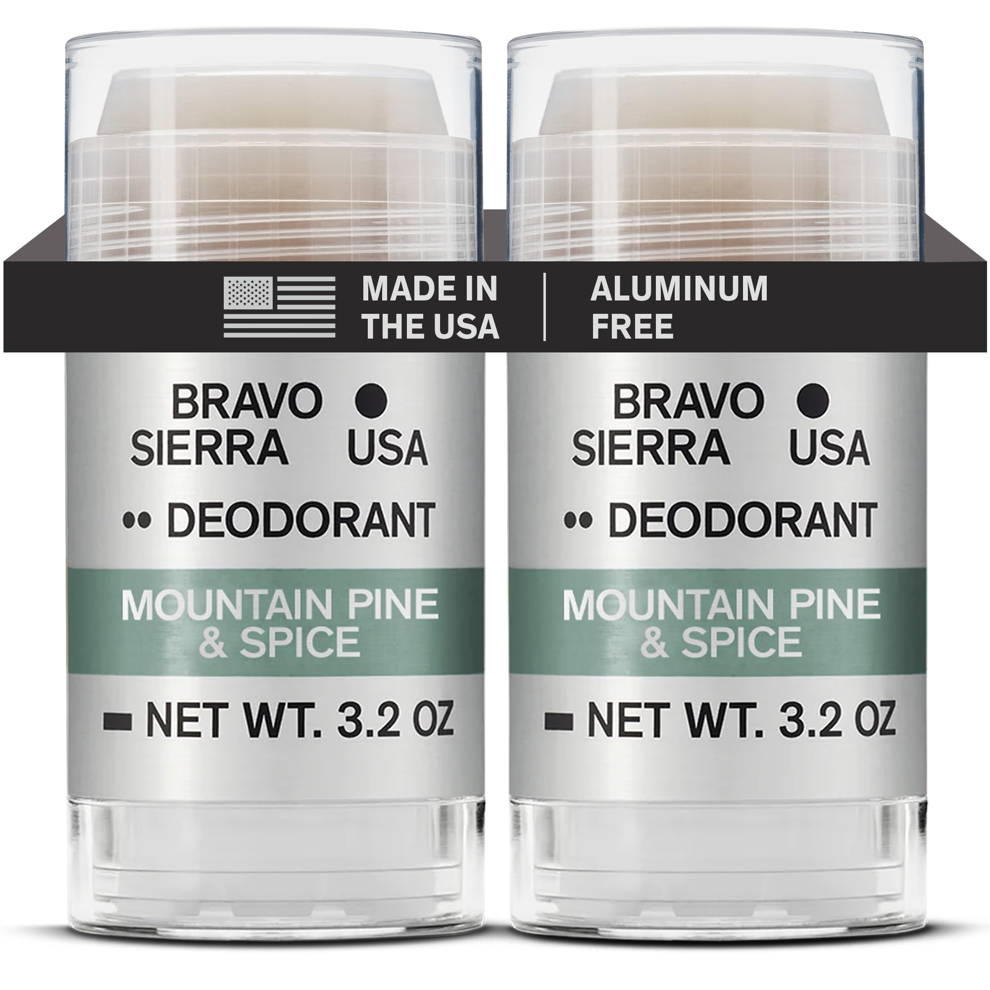 Bravo Sierra aluminum-free deodorant 2-pack for all-day freshness.