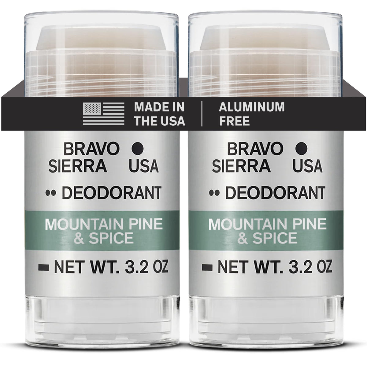 Bravo Sierra aluminum-free deodorant 2-pack for all-day freshness.