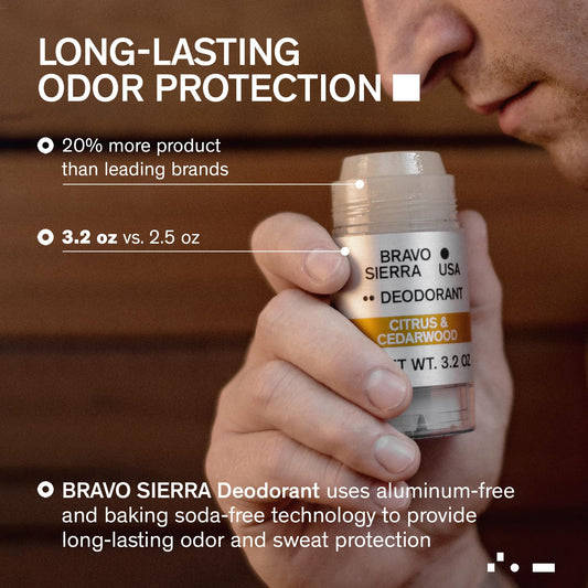Bravo Sierra Citrus Cedarwood scent image highlighting refreshing daily wear