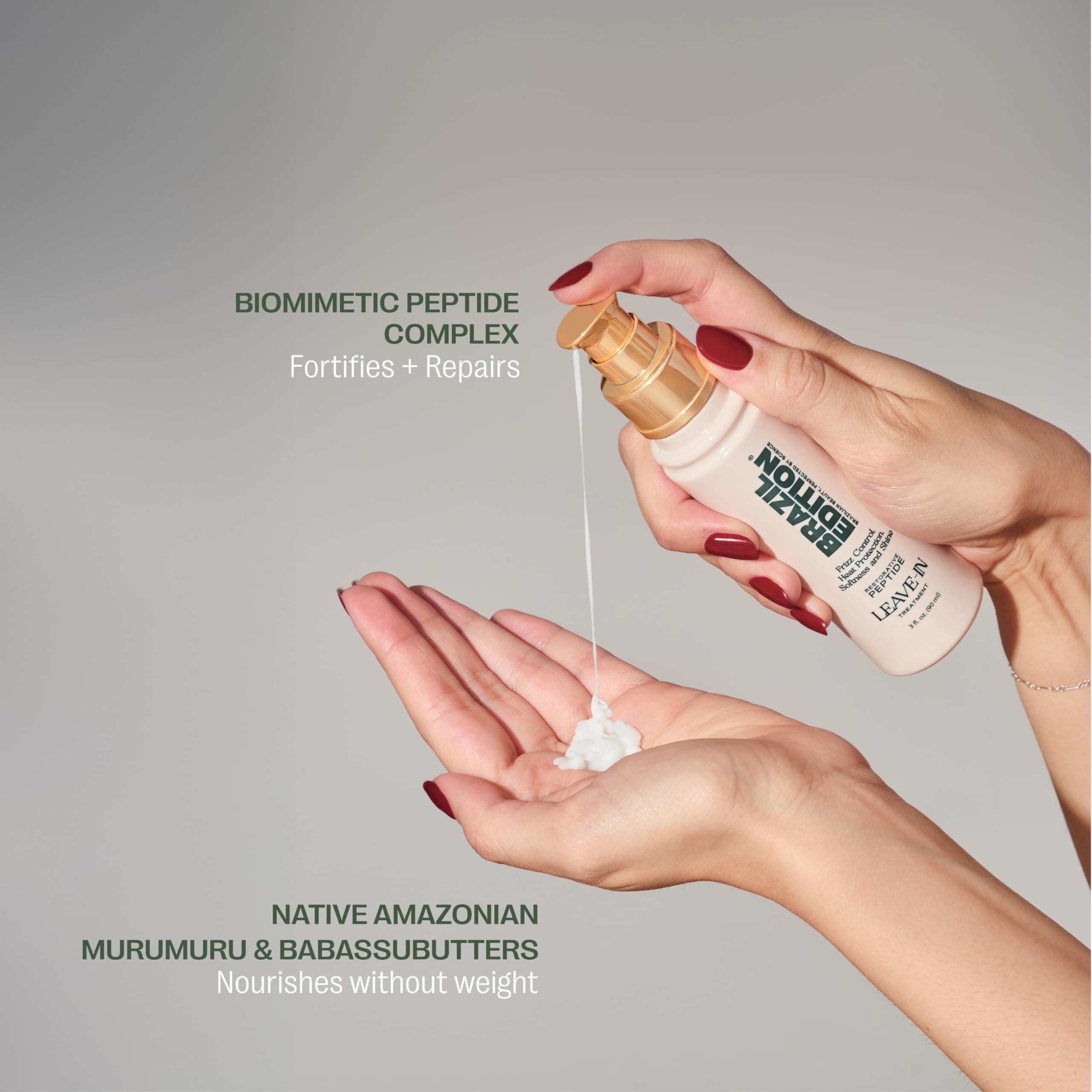 BRAZIL EDITION Peptide formula repairs damaged hair