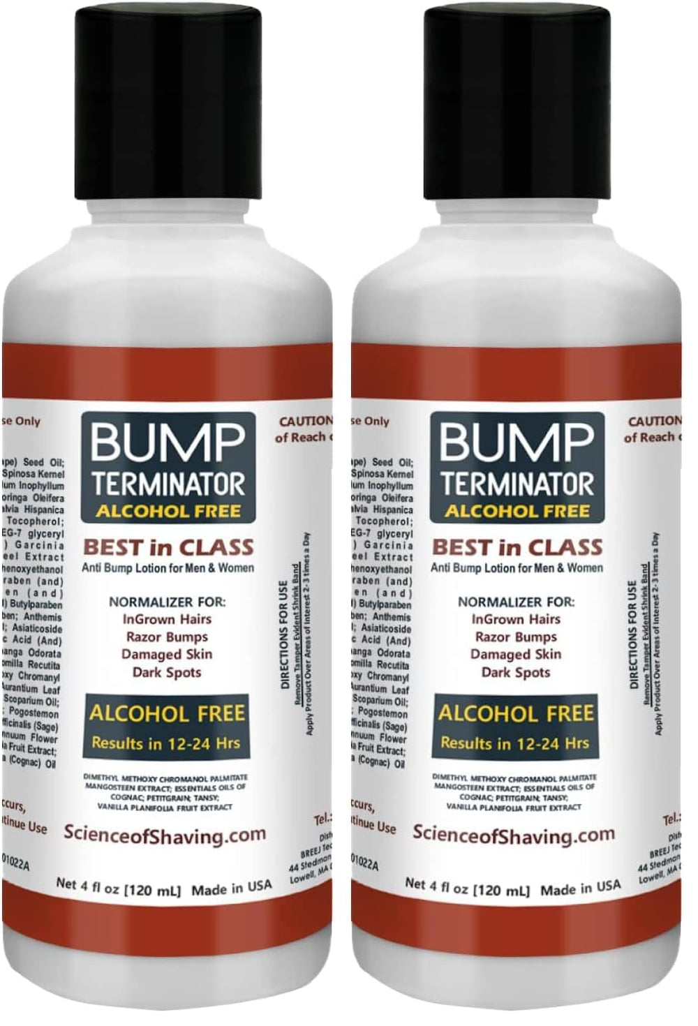 BREEJ Bump Terminator bottle, 4 oz, for smoother, bump-free skin