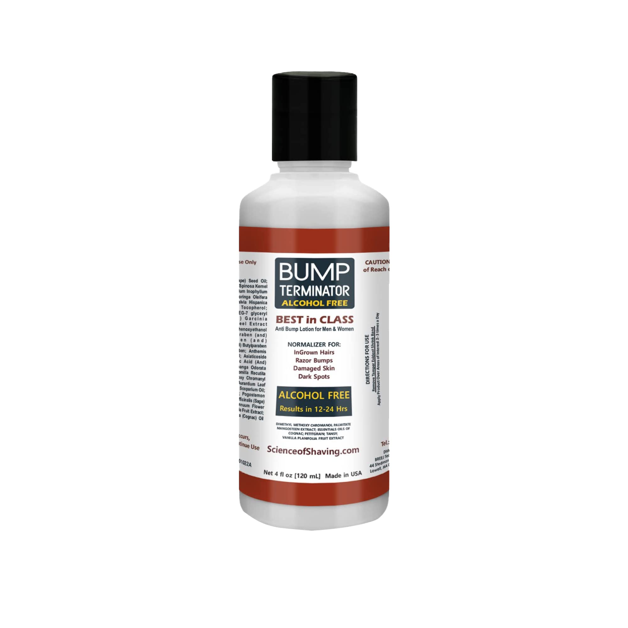 BREEJ Bump Terminator bottle on a clean surface for bump prevention on skin