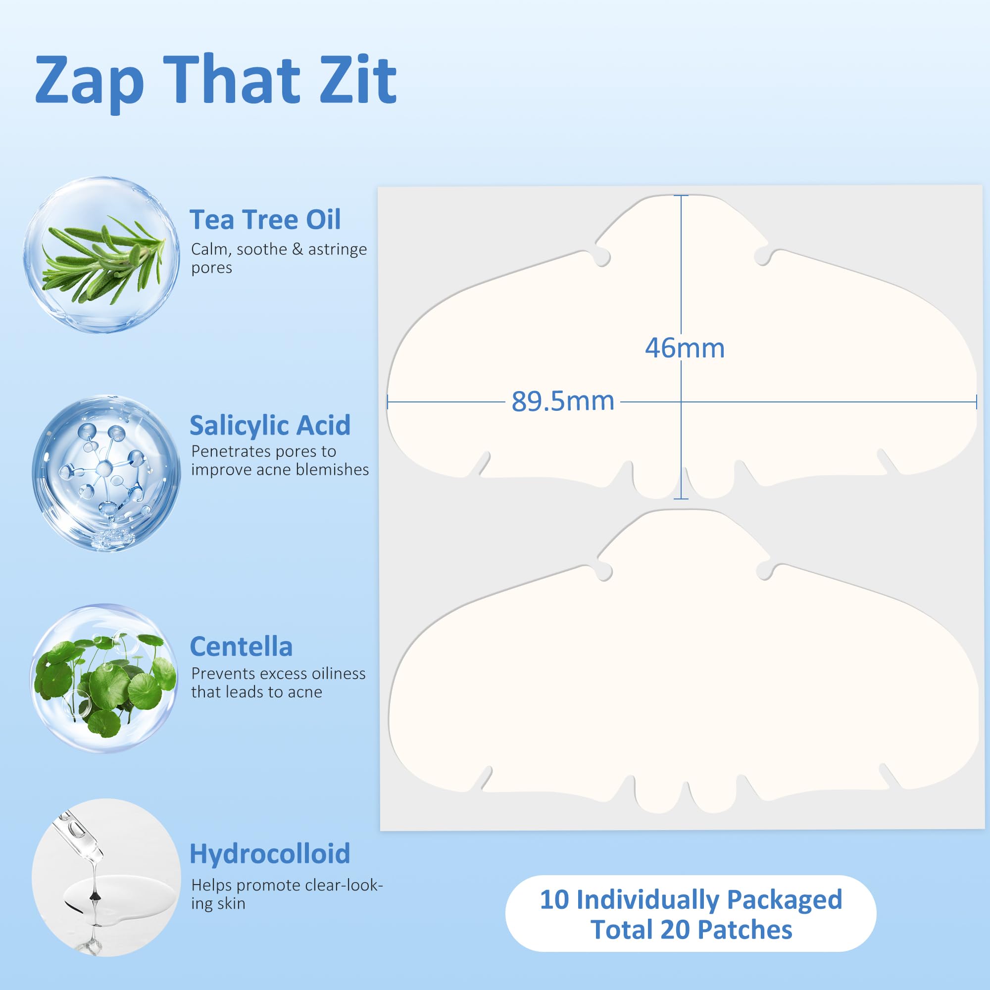 Breiboz individually packaged patch for travel and on-the-go use