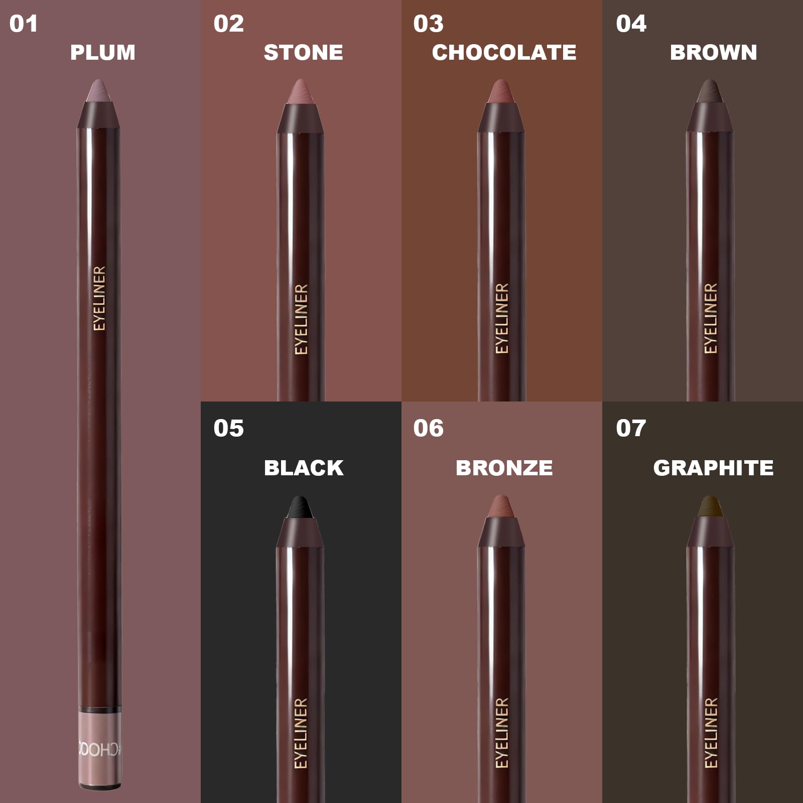 Brenqe Plum Eyeliner close-up shows rich pigment for precise definition