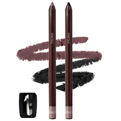 Brenqe Plum & Black gel eyeliner set packaging with two pencils for lasting definition