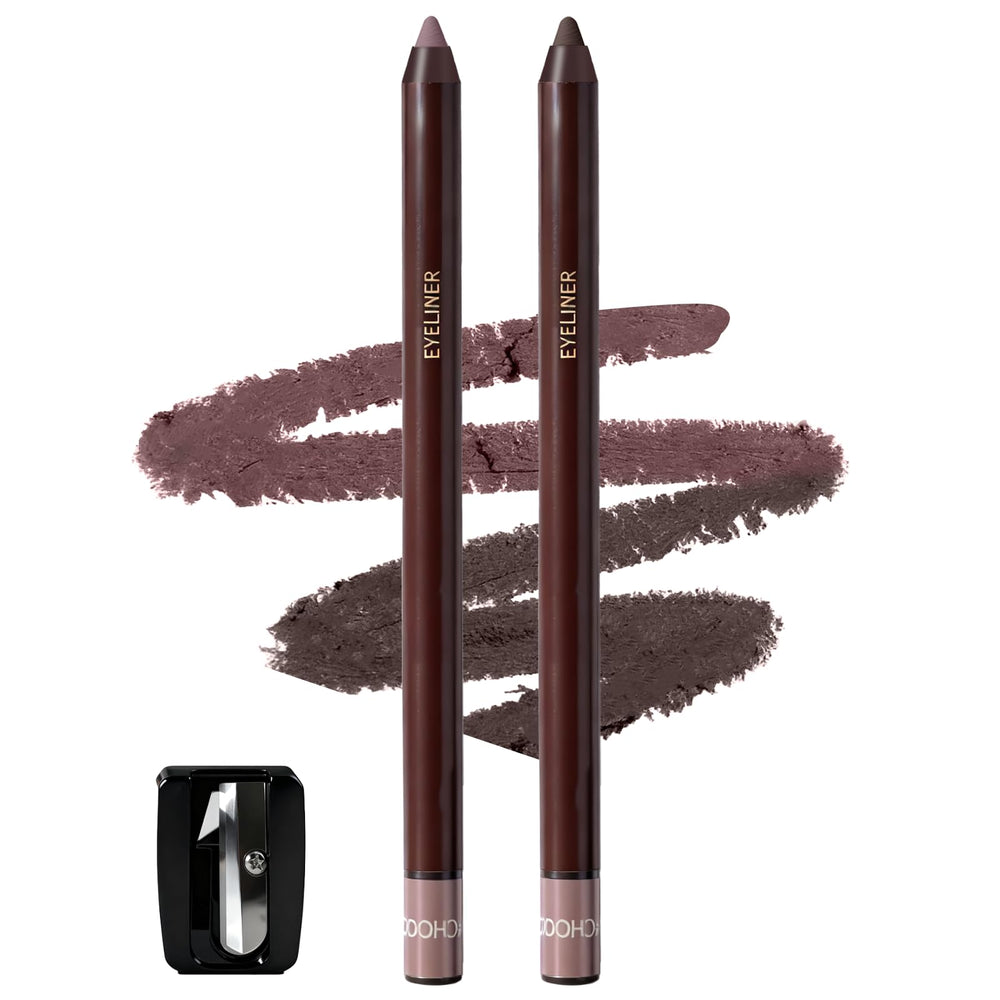 Brenqe Plum&Brown 2PCS gel eyeliner packshot highlighting waterproof, smudge-proof definition.