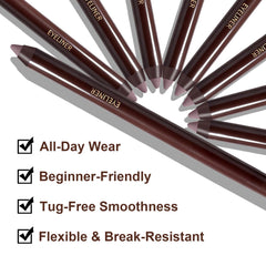 Brenqe Plum Gel Eyeliner gentle formula with Vitamin E and Camellia nourishes sensitive eyes.