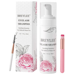 BREYLEE eyelash extension cleanser bottle for gentle daily lash care.