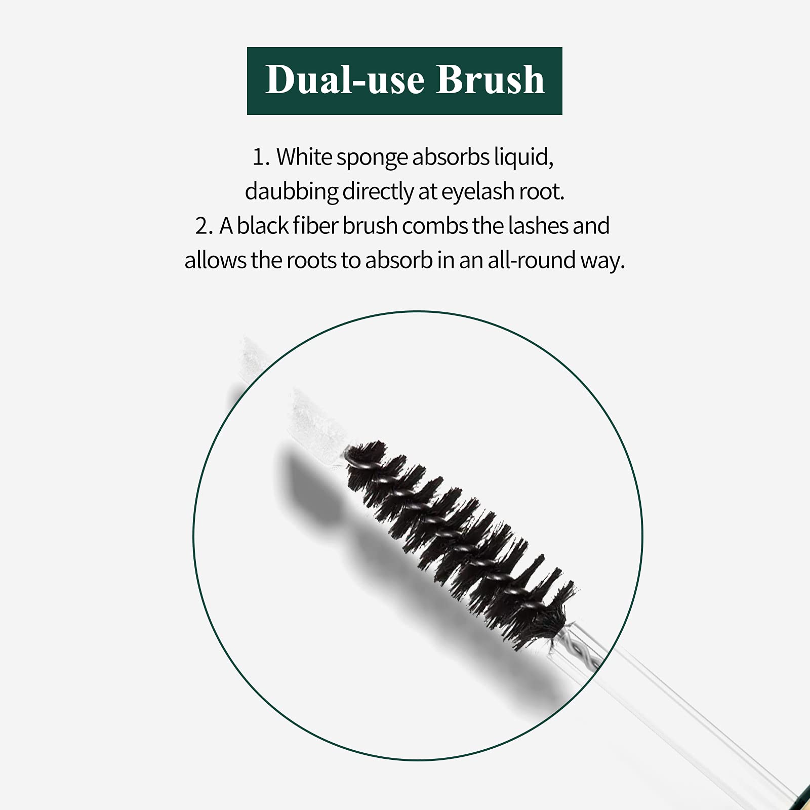 BREYLEE eyelash serum applicator wand allows clean coating.