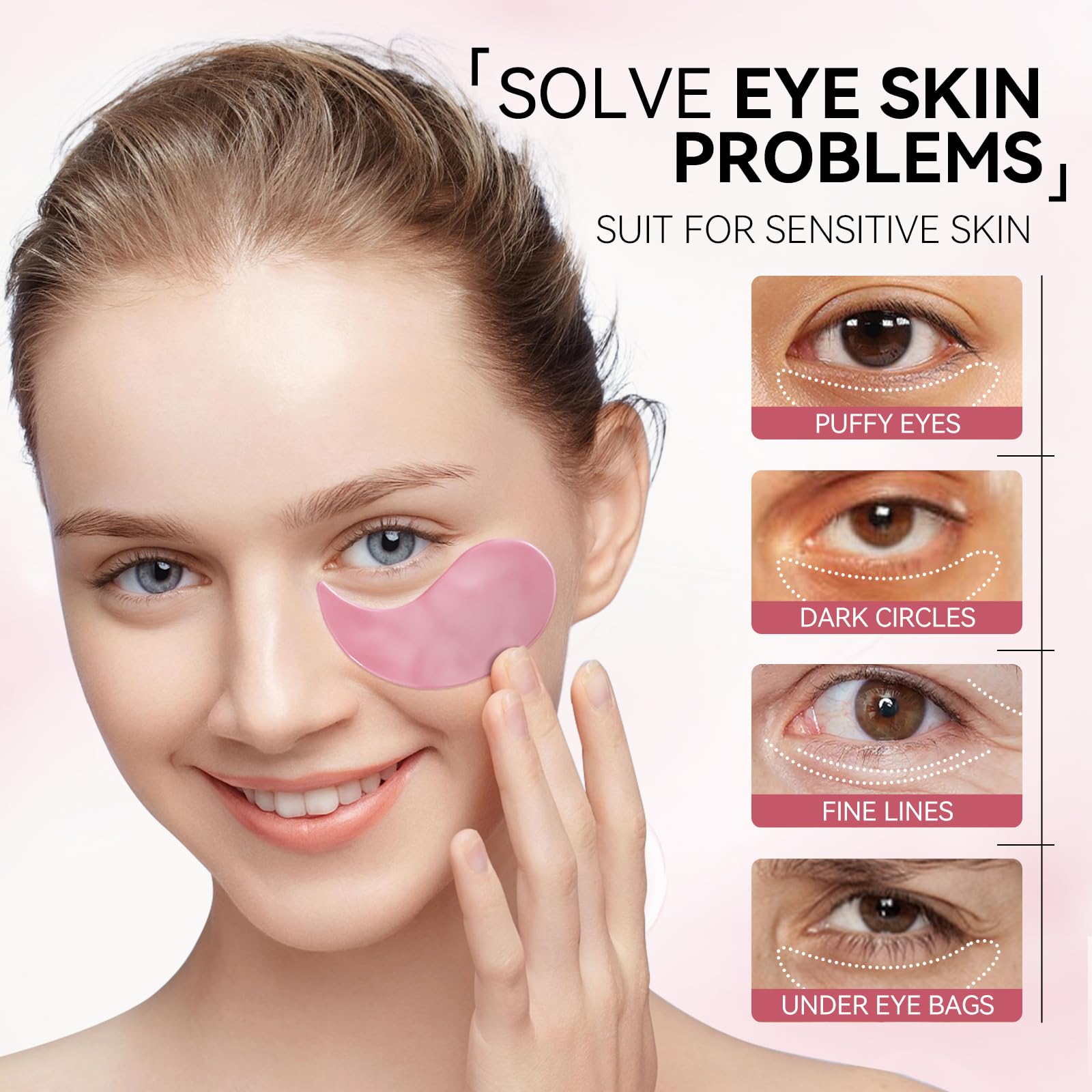 Breylee Flamingo Pink Eye Mask in action during nighttime routine