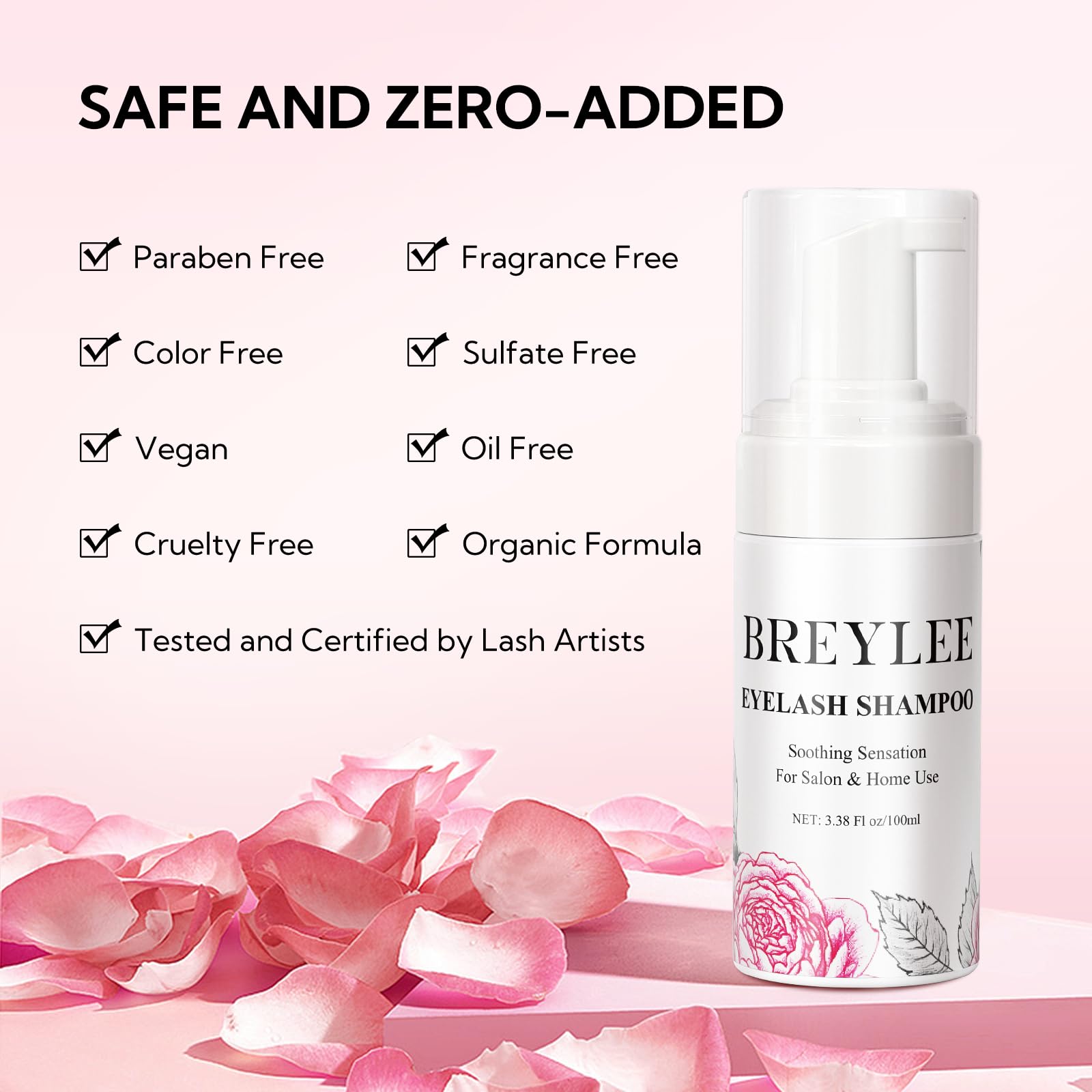 BREYLEE lash wash bottle offers controlled rinsing during cleansing