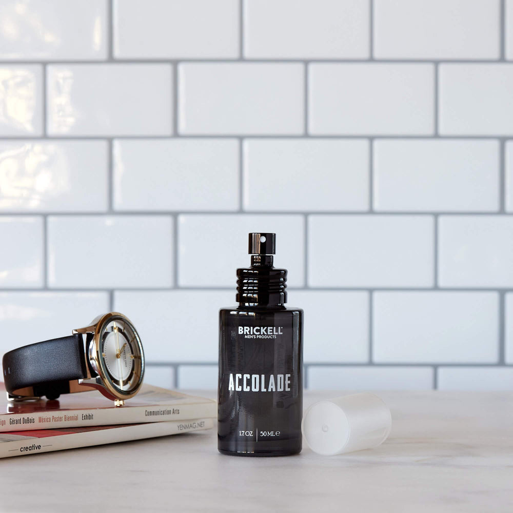 Brickell Men's Accolade lifestyle shot conveys confident daily wear