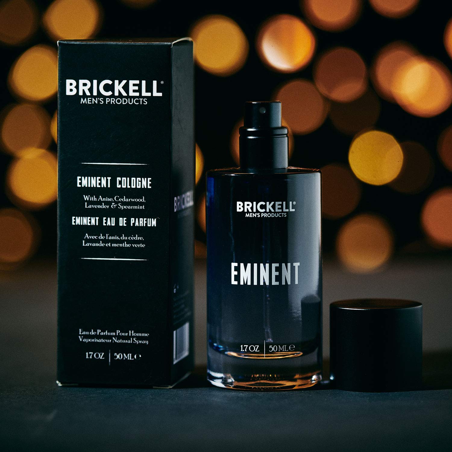 Brickell Eminent Cologne packaging image, premium presentation for grooming rituals.